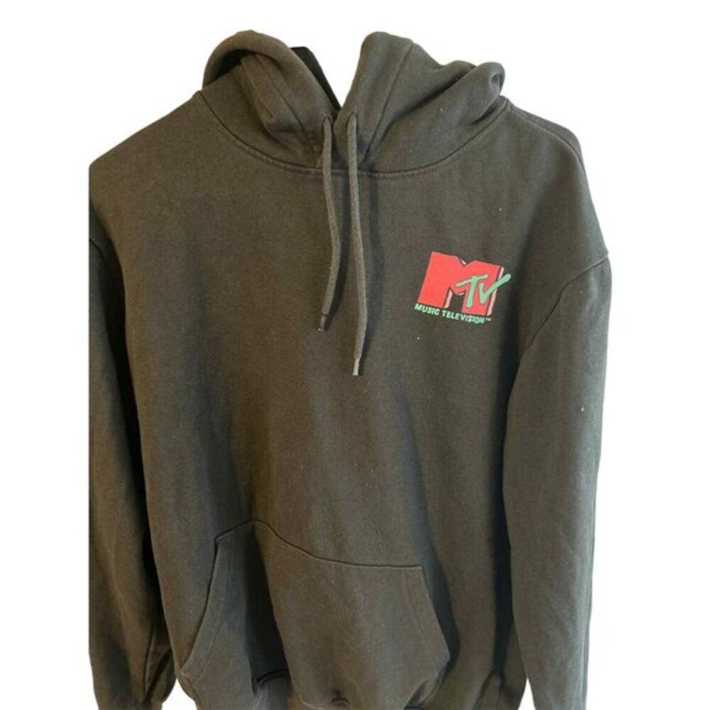 MTV Hoodie Sweatshirt Black Sz  Small‎ Hooded Graphics 2019